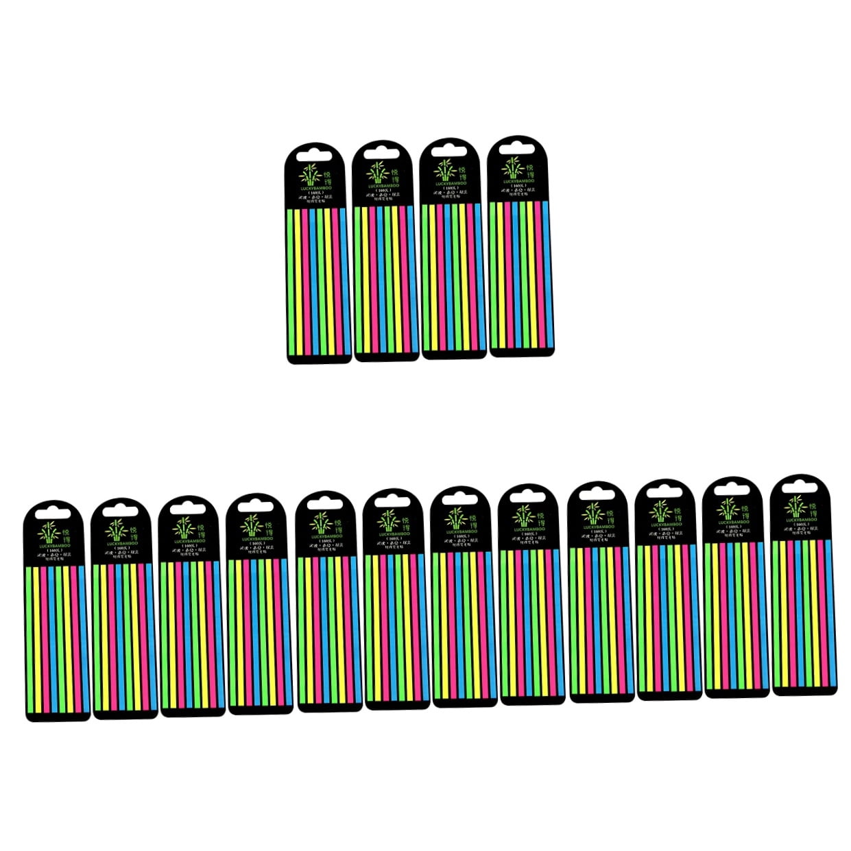 FRCOLOR 16 Boxes  Fluorescence Bookmarks Reading Notebook Tabs Fine Reading Strips Reading Stickers
