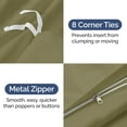 thumbnail image 5 of CGK Linens 3-Piece Premium Duvet Cover Set - King Size Soft Comforter Cover With Zipper & Matching Pillowcases, Sage Green, 5 of 7