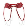 thumbnail image 1 of Arnés para el cuerpo de cuero PU, cinturón, accesorios agradables, ajustable, suave, los 3 colores rojo Colcomx Cinturón de arnés para el cuerpo, 1 of 8