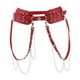 thumbnail image 1 of Cinturón de arnés Macarena Estilo Punk Gótico de Cuero PU Rojo, 1 of 8