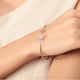 thumbnail image 4 of Pulsera abierta con dos corazones, moderna y sencilla, para mujer (oro rosa), 4 of 5