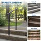 thumbnail image 3 of QinaQin Barandal exterior, kit de pasamanos de hierro para escalera con ángulo ajustable, pasamanos metálico resistente para pisos de concreto, madera, cemento o mármol, 3 of 7