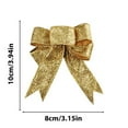 thumbnail image 4 of EWASWON Gold Christmas Bow Ornament 10cm - Festive Holiday Decoration for Christmas Tree, Small Golden Xmas Tree挂件, 4 of 6
