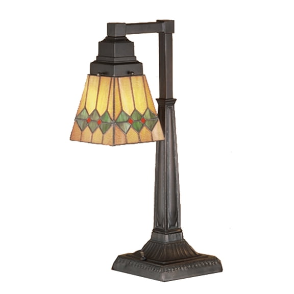 Meyda Home Indoor Living Room Decorative 20""H Martini Mission Table Desk Lamp Bronze