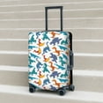 thumbnail image 2 of Lsque Block Dinosaur Printed Luggage Cover, Travel Luggage Protector,Scratch and Dirt Resistant, Fits 18-32 Inch Luggage - X-Large, 2 of 9