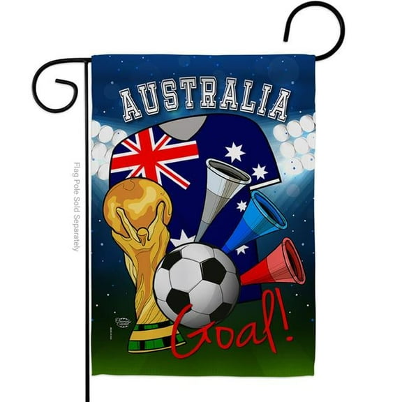 Ornament Collection G192087-BO World Cup Australia Soccer Sports 13 x 18.5 in. Double-Sided Decorative Vertical Garden Flags for House Decoration Banner Yard Gift