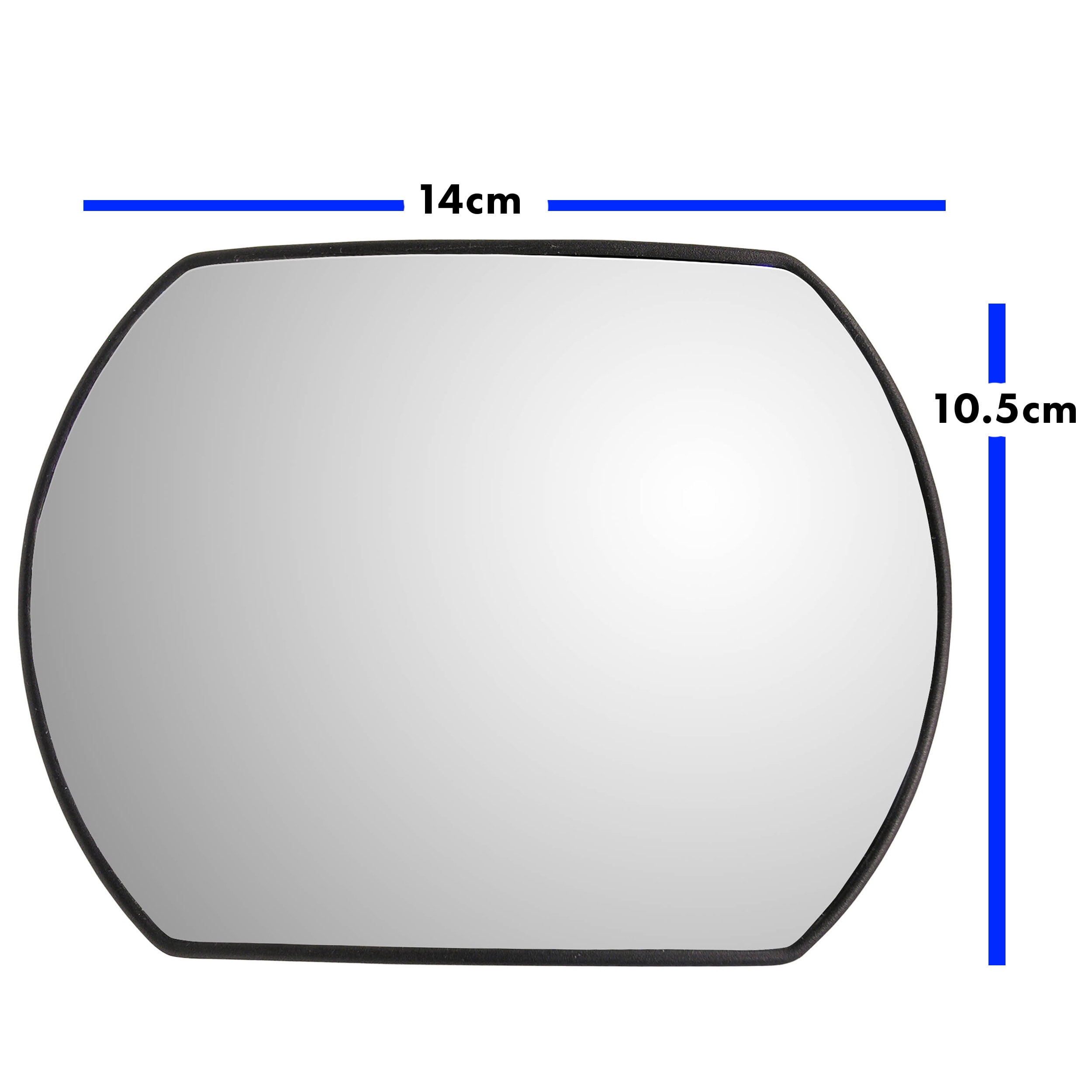 Custom Accessories 4" x 5-1/2" RV & Truck Blind Spot Mirror, Black