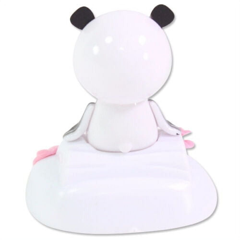 Sitting Bobblehead Panda Girl Solar Toy Home Decor Birthday Gift B11206