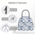 thumbnail image 4 of Fotbe Blue Fish Bolsa de Almuerzo con Estampado, Lonchera Aislada, Contenedor de Comida Reutilizable Tipo Cooler a Prueba de Fugas, 4 of 6
