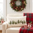 thumbnail image 6 of Christmas Tree Pillow Cover 12 x 20 Inch, Xmas Decorations, Soft Plush Faux Fur Holiday Winter Decorative Throw Pillows for Sofa Bedroom Bed Home Décor(D), 6 of 6