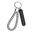 thumbnail image 1 of Car Key Ring Anti-lost Rubber Keyring Knitted Portable Chain Anti-lost Car Car Key Chain, Black Number Plate and White Keyring, 1 of 8