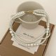 thumbnail image 1 of Collar de c-hain de clavícula de perla redonda con diseño de 3 capas, collar superpuesto MABOTO Collar, 1 of 5