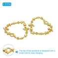 thumbnail image 3 of Uxcell Heart Flower Shape Alloy Open Back Bezel Pendants DIY Hollow Frame, Gold Tone 10 Pack, 3 of 5