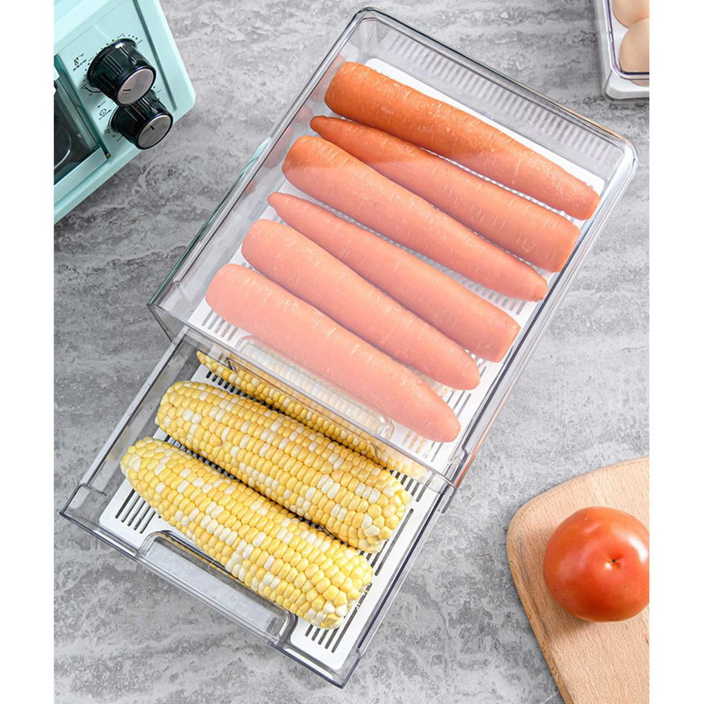 HannLk Egg Storage Box Refrigerator Drawer Storage Box Pull-out Refrigerator Drawer