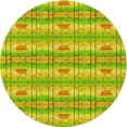 thumbnail image 1 of Ahgly Company Machine Washable Indoor Round Transitional Chameleon Green Area Rugs, 3' Round, 1 of 7