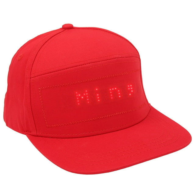 Gorro Con Mensaje LED , Gorra LED, Tela De Algodón, Parte Superior Gruesa, Operación Simple, Pantalla Extraíble Para Béisbol