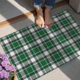 thumbnail image 4 of Green and White Checkered Pattern Washable Non Slip Indoor Door Mat, Decorative Entry Rug for Entrance, Bedroom, Kitchen, Bathroom, 20"x32", 4 of 6