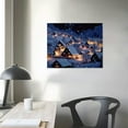 thumbnail image 3 of Nawypu  - European Town Canvas Wall Art - Quiet Town in a Snowy Night - Gallery Wrap Modern Home Art | Ready to Hang, 3 of 4