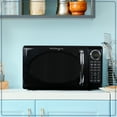 thumbnail image 5 of Nostalgia 0.7 cu ft Retro Microwave Oven, 700W Countertop Microwave Oven with 8 Auto Cook Programs, Black, 5 of 7