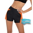 thumbnail image 2 of RYDCOT ‌Women’s High Waisted Period Swimwear Bottoms with Color Block Design, Leakproof & Quick-Dry‌ Orange, 2 of 6
