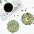 thumbnail image 5 of Fuzoiu Indian elephant Print Leather Coasters Set,Drink Coasters Set of 6,for Tabletop Protection, Durable PVC Coasters,Home Décor and Housewarming Gift,Round Shape, 5 of 7