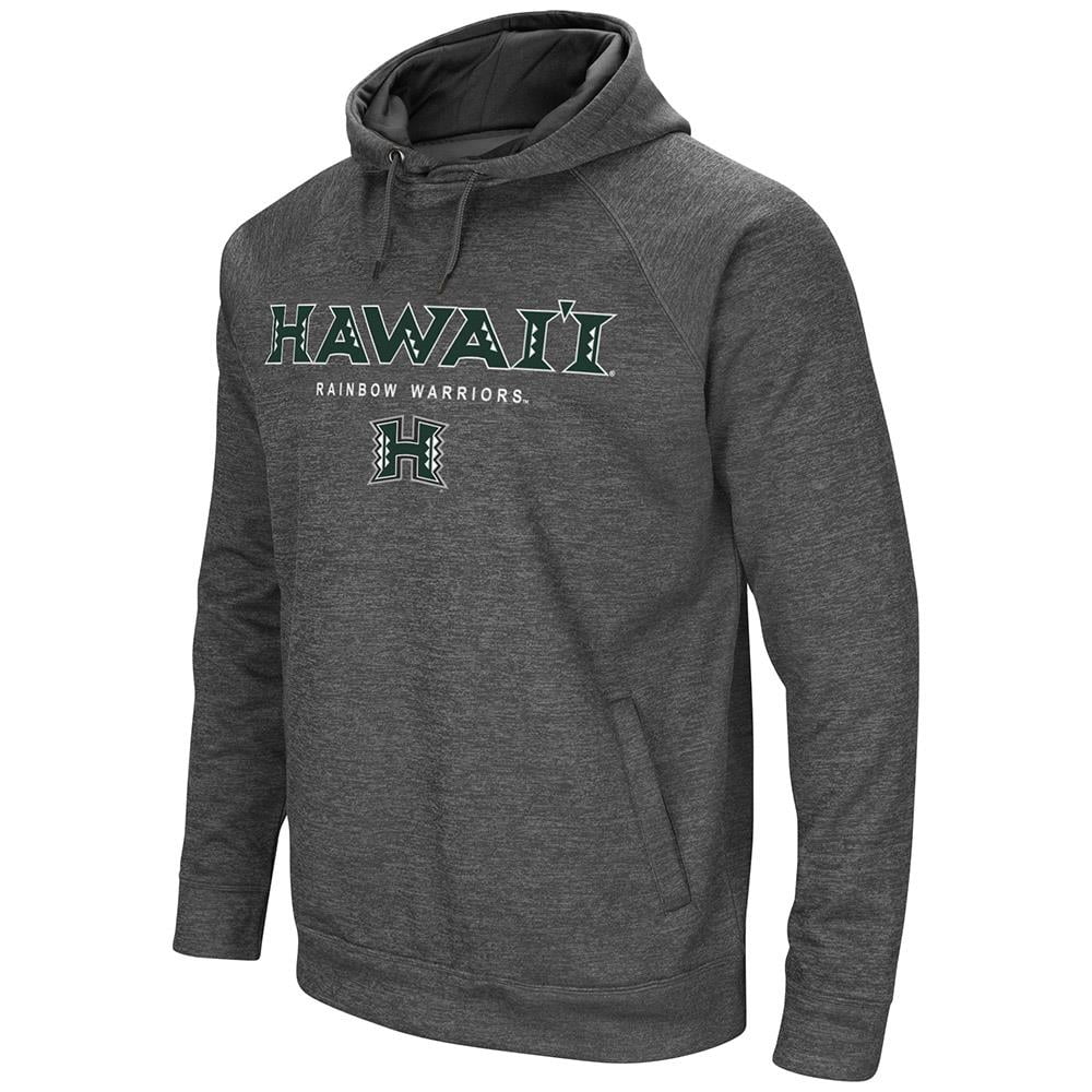 Mens Hawaii Rainbow Warriors Heather Charcoal Pull-over Hoodie by Colosseum