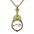 thumbnail image 1 of Collier Rouge Activité Poisson Océan Nourriture Guitare Antique Pendentif Musique, 1 of 3
