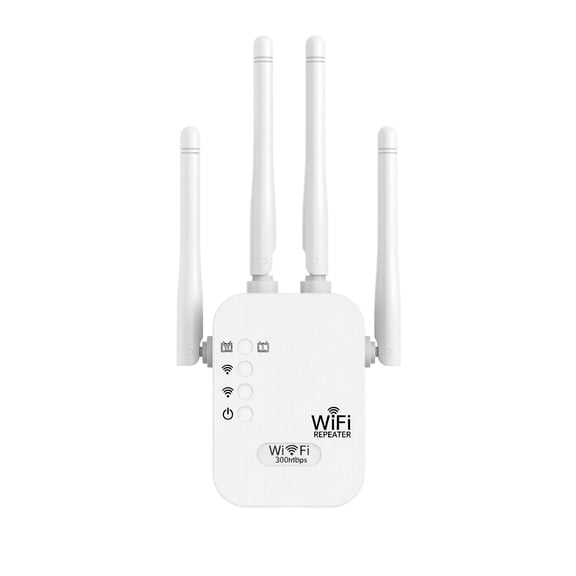 WiFi Range Extender 300Mbps Wireless Signal Booster with 4 Antennas for Home, Covers Up to 5000 sq.ft and 35 Devices