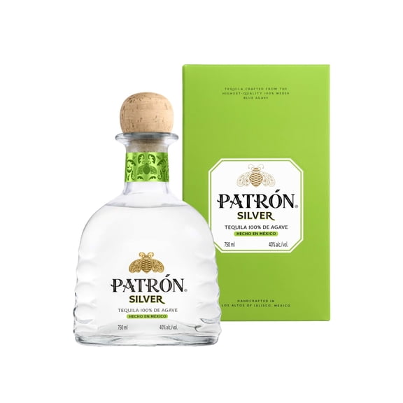 Patron Silver Tequila, 40% ABV - 750 mL Bottle