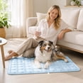 thumbnail image 7 of Summer Pet Cooling Pad Non- Ice Silk Sleeping Cushion Machine Washable Portable Mat for Cats Dogs 28.7x20.9 Inch, 7 of 7