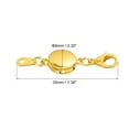 thumbnail image 2 of 6Pack Jewelry Clasps, Oblate Clasps Locking Closures with Lobster Clasps for Bracelet Necklace DIY(Silver, Gold), 2 of 6