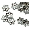 10x2mm Silver Metal Star Bead Cap (50 Piece)