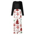 thumbnail image 4 of Christmas Dresses for Women Women's Fashion Casual Christmas Print Round Neck Long Sleeves Oversized Dress for Christmas Party,White,M, 4 of 5