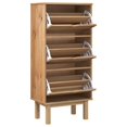 thumbnail image 6 of vidaXL Shoe Cabinet Wooden Storage Shoe Rack with Drawers OTTA Solid Wood Pine, 6 of 7