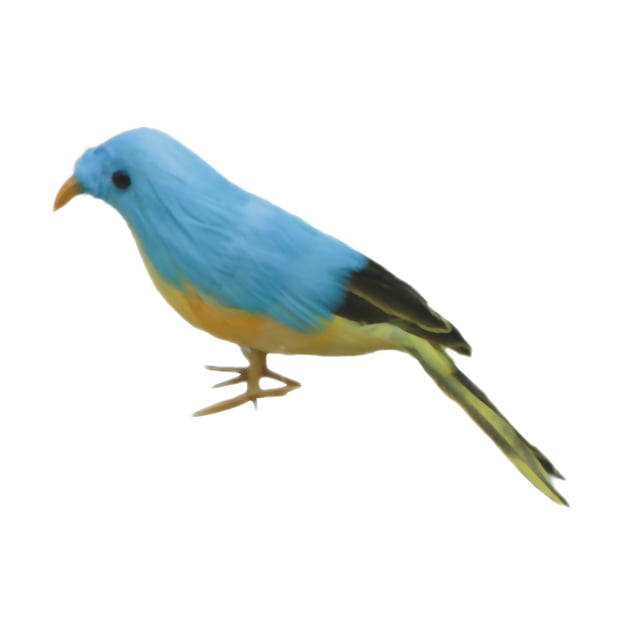Precioso Pájaro Azul Jardín Césped Decoración Pájaros Artificiales Alambre Emplumado Navidad Modelo árbol Artesanía Decoración Colcomx Decoración de pájaro artificial
