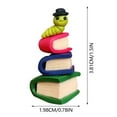 thumbnail image 3 of Replio Bookworm Wearing A Hat Resin Handicraft Ornaments Desktop Micro Ornaments Gifts Ideas, 3 of 9