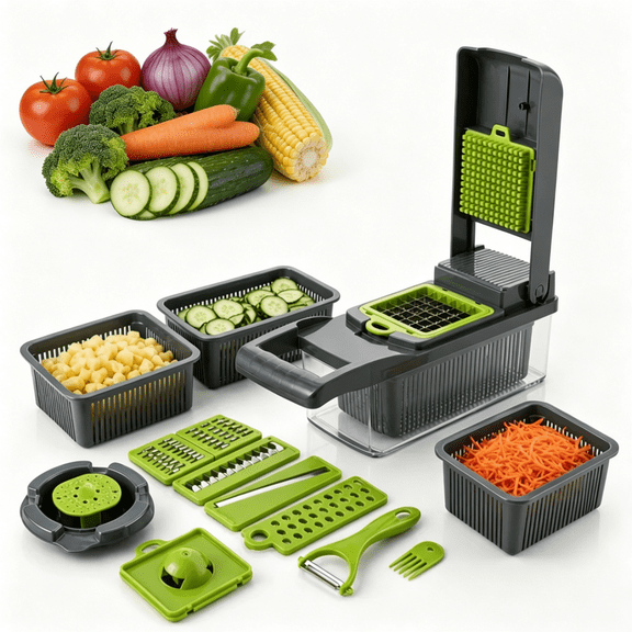 Vegetable Chopper Multi-Blade Kitchen Gadget for Home Healthy Cooking & Meal Prep