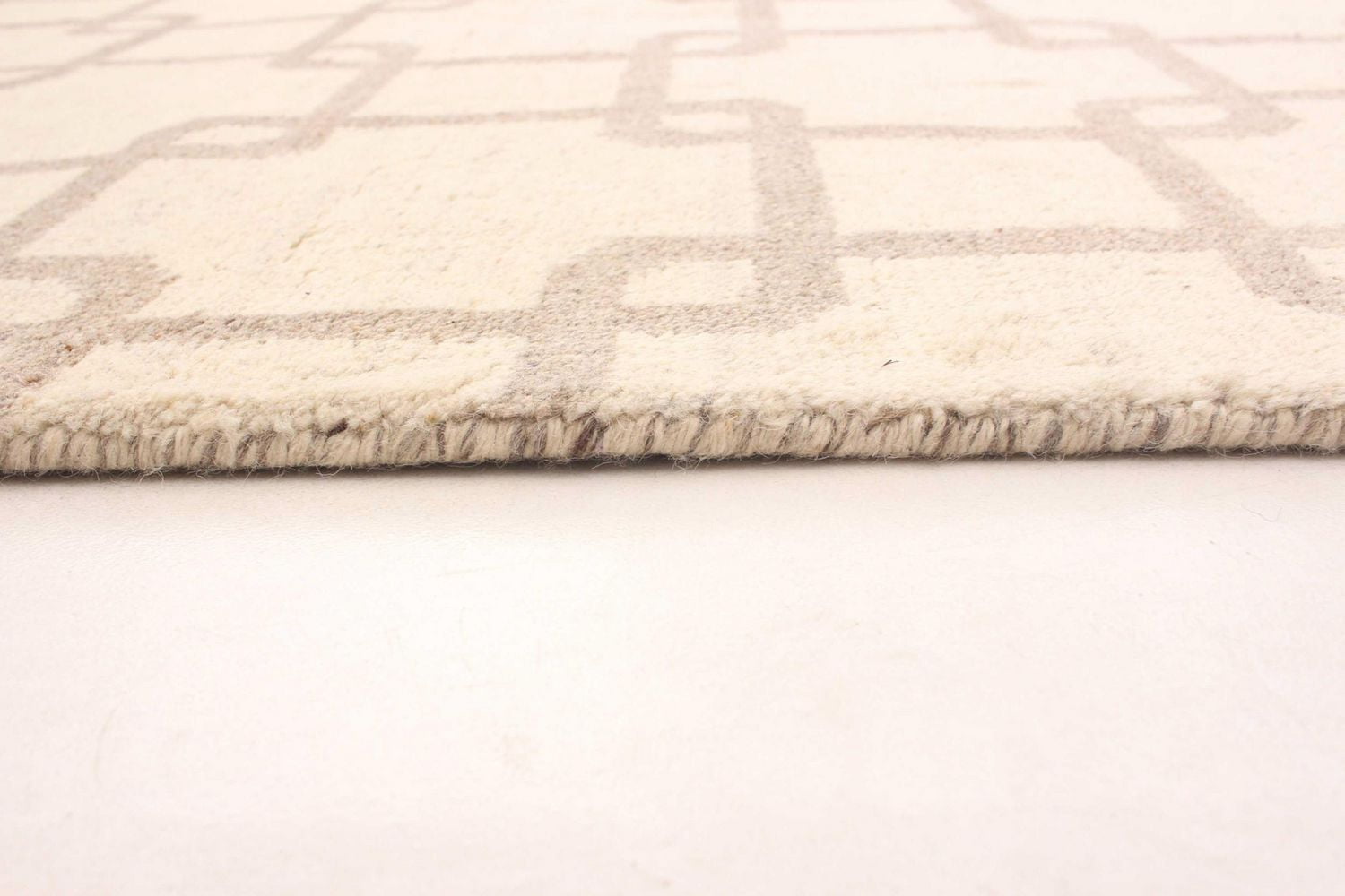 ECARPETGALLERY 4'11" x 7'8" Moroccan Tangier Hand-knotted Area Rug for Living Room, Dining Room and Bedroom in Ivory