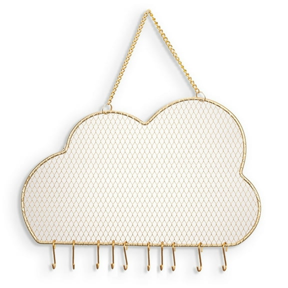ROCKROK Metal Cloud Shaped Jewelry Organizer Display Hanger for Earrings Necklaces