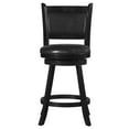 thumbnail image 2 of Hillsdale Furniture Dennery Wood Counter Height Swivel Stool, Black with Black Vinyl, 2 of 8