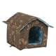 thumbnail image 5 of Casa cálida portátil para al aire libre, resistente a la intemperie, a prueba de lluvia y nieve, suministros para mascotas, casas para Cuadrado S Marrón Colco Refugio de gatos callejeros, 5 of 8