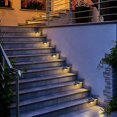 thumbnail image 2 of Luz solar impermeable para valla, luz solar para cubierta, luz de escalera, luces solares LED Ip65 para vallas de escaleras de patio (luz cálida-negra, 12 piezas), 2 of 5