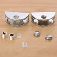 thumbnail image 2 of deevoka 6x2pc Zinc Alloy Fixed Glass Half Circle Adjustable Glass Brackets 8-10mm, 2 of 9