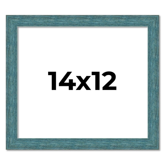 14x12 Frame Blue Rustic Barnwood Solid Wood Picture Frame Width 1.25 Inches | Interior Depth 0.5