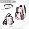 thumbnail image 4 of DISNIMO Clear Backpack for School, Axolotl Cherry Blossom Printed Heavy Duty See Through Bookbag for Girls, 17 Inch Large PVC Backpack with Lunch Box and Pencil Case, 4 of 5