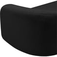 thumbnail image 6 of Bowery Hill Contemporary Black Faux Shearling Teddy Fabric Sofa, 6 of 16