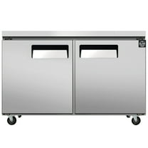 NSF 48 in. Undercounter Refrigerator, 2 Solid Doors Refrigerator 13 Cu.Ft. Commercial Undercounter Refrigerator
