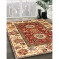 thumbnail image 2 of Ahgly Company Indoor Round Abstract Red Abstract Area Rugs, 8' Round, 2 of 6