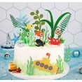 thumbnail image 2 of Adorno para tarta con temática de mar y Océano, Serie de peces de verano, feliz submarino, decoración para tarta, fiesta de cumpleaños, 2 of 4
