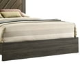 thumbnail image 3 of Cato Upholstered California King Bed Tufted Brown Headboard Dark Gray, 3 of 5